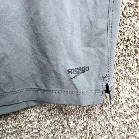 Speedo Swim Trunks Men’s XXL Gray Tech Volley 8” Board Shorts - Picture 2 of 8